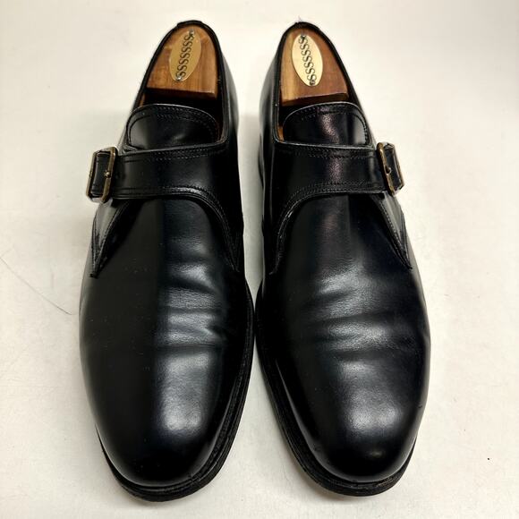 VERY GOOD J. M. Weston Simple Buckle Derby Single Monk Black Calf UK 6 / US 7 - Picture 2 of 13